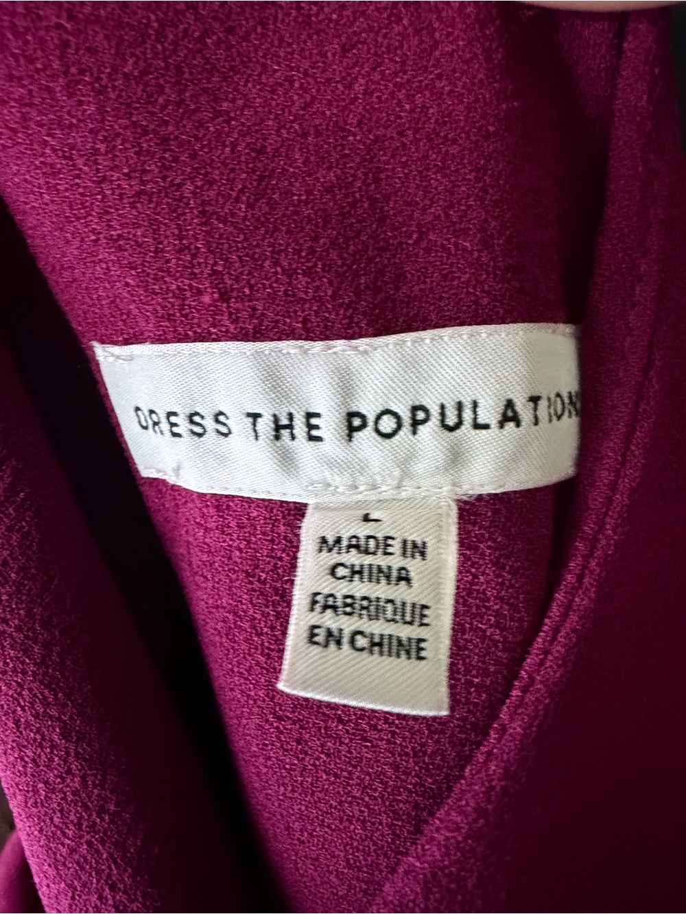 Dress the Population Tiffany One Shoulder Midi Dress Dark Magenta Size Large - Picture 6 of 8